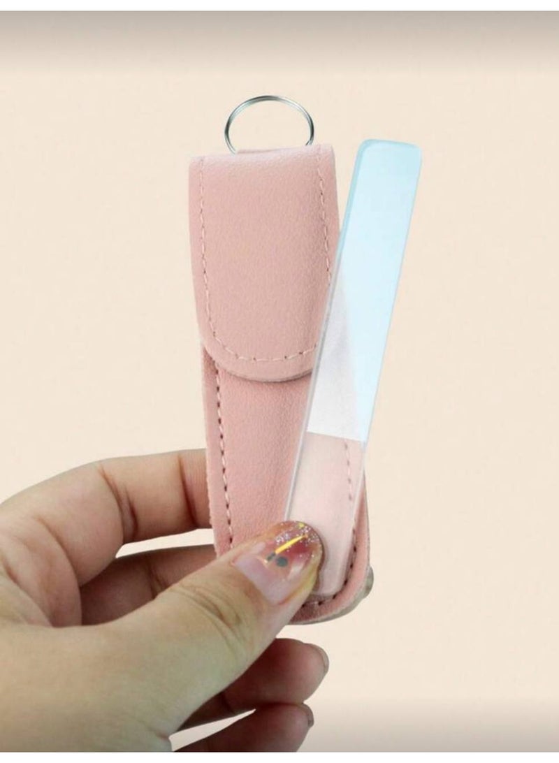 KI Nano Glass Nail File With Pink Keychain Case | Shine And Elegance In Your Bag - Image 2